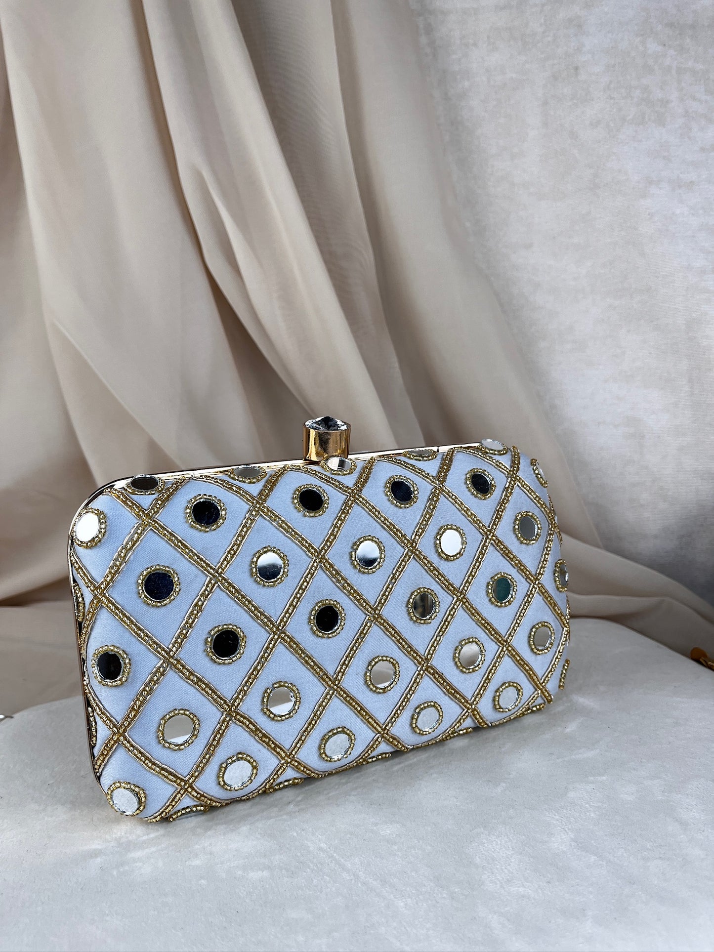 Embroidered Rectangle Clutch