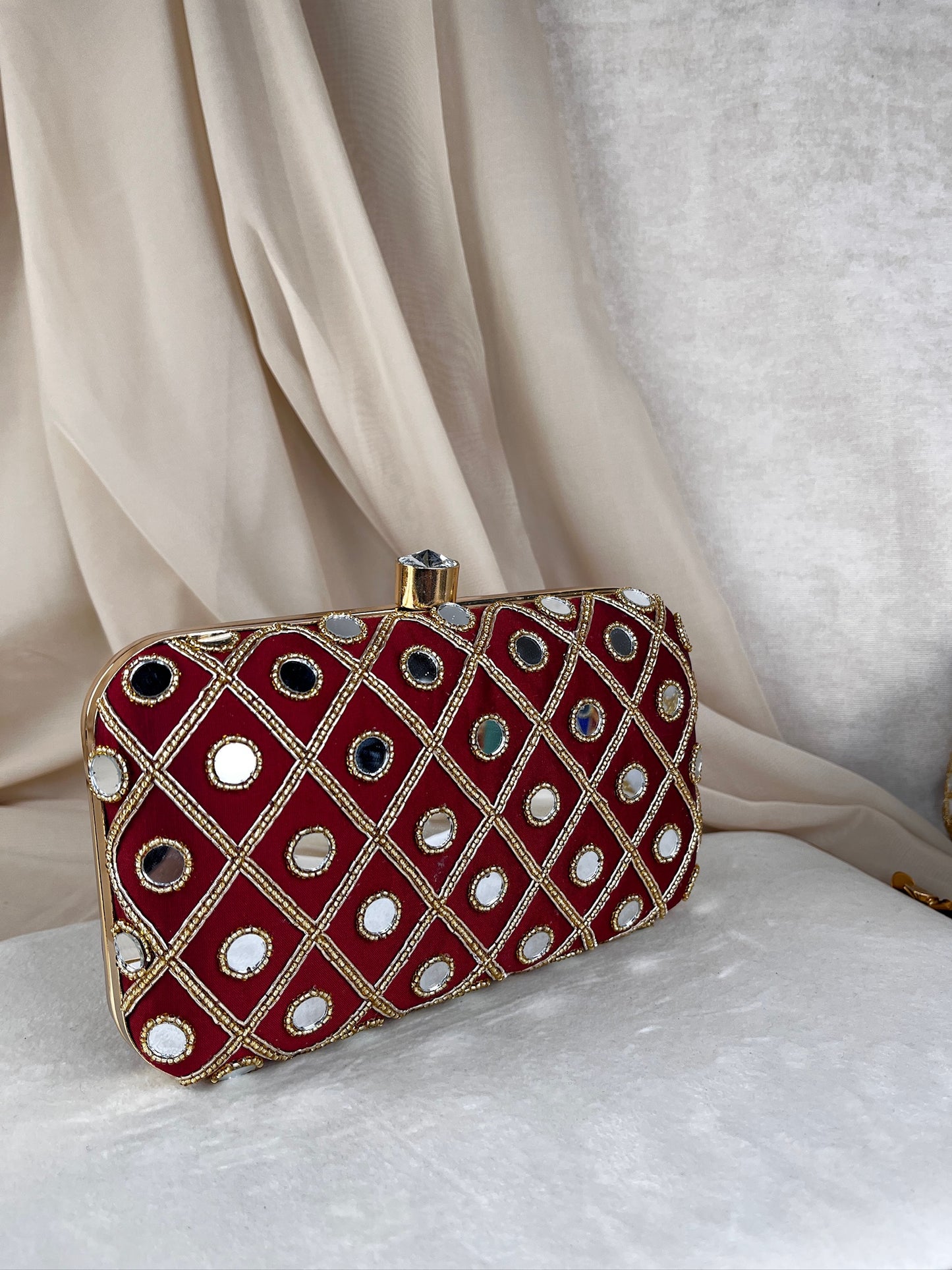 Embroidered Rectangle Clutch
