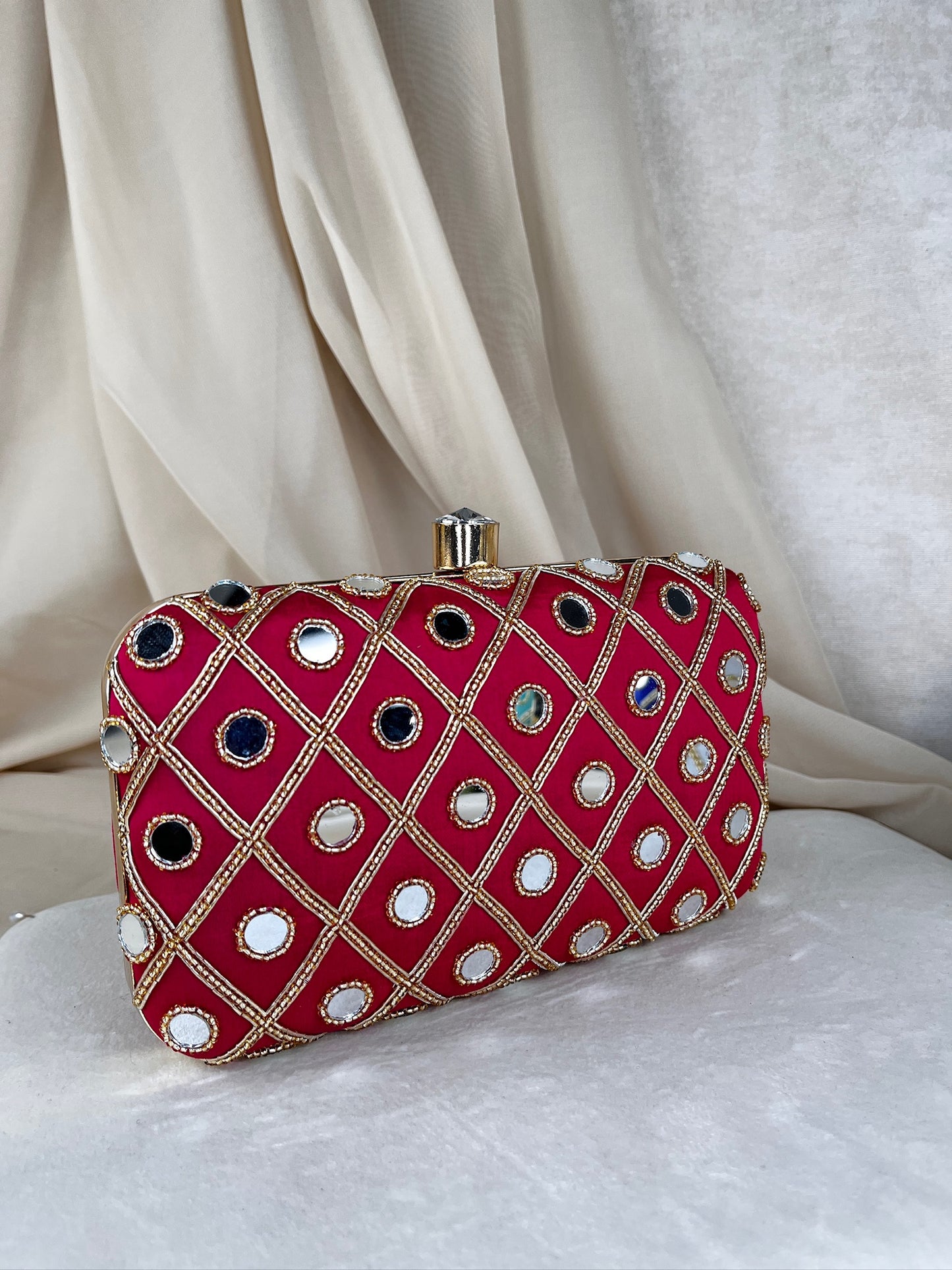 Embroidered Rectangle Clutch