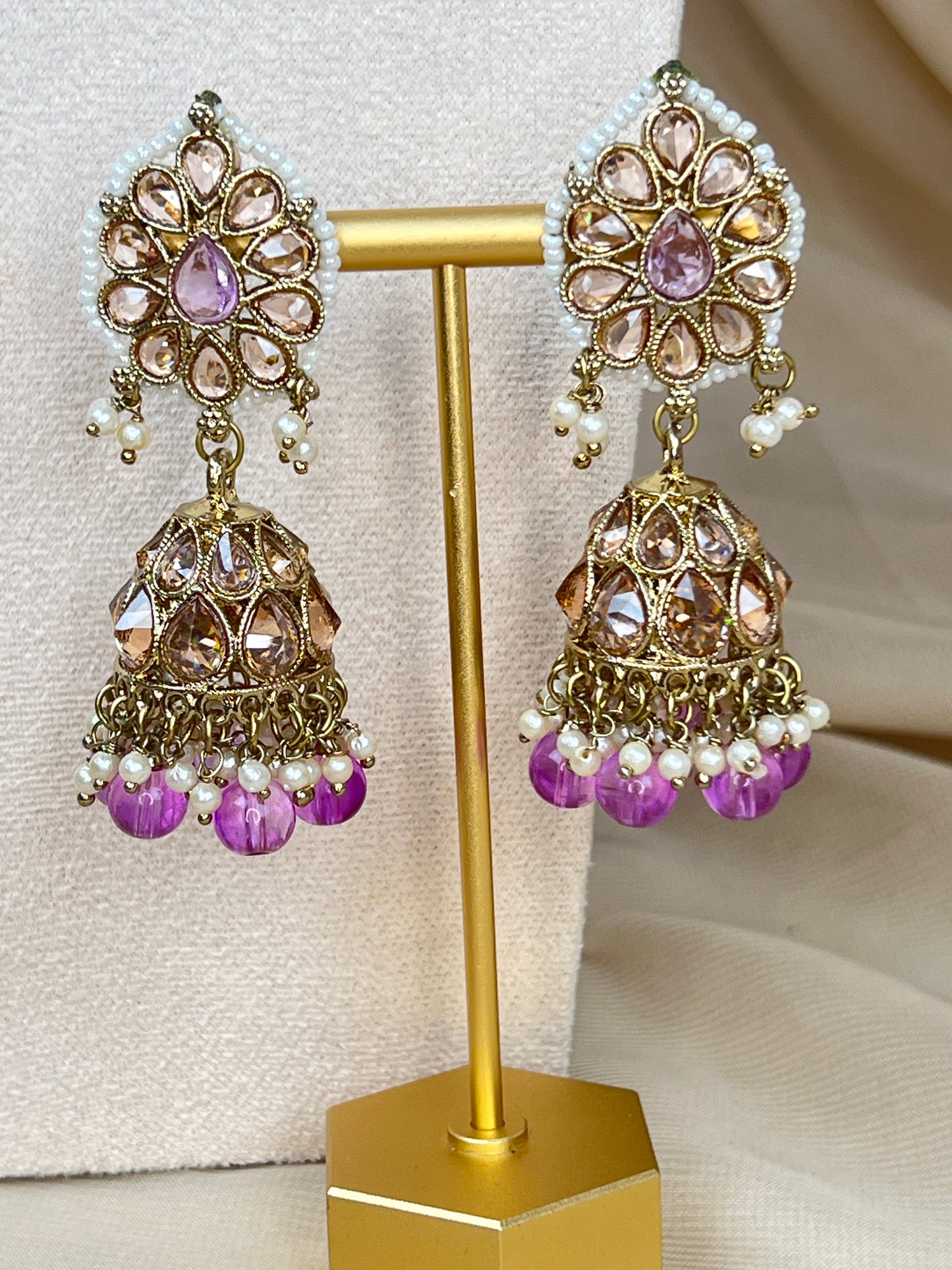 Pearl Choker Set with Large Jhumka Earrings