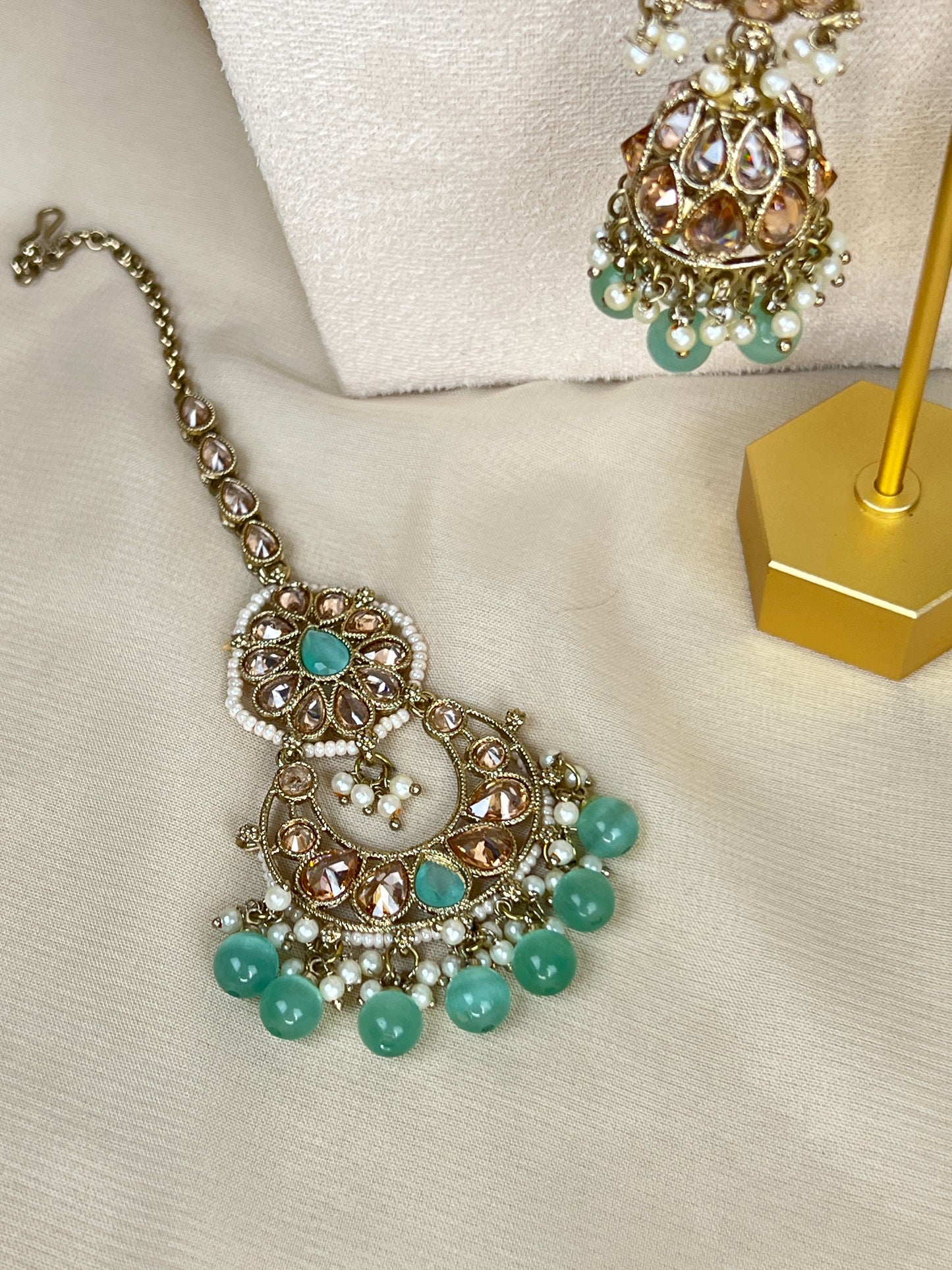 Pearl Choker Set with Large Jhumka Earrings