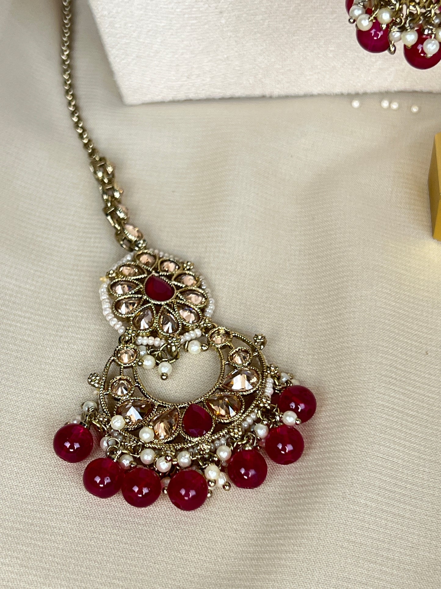 Pearl Choker Set with Large Jhumka Earrings