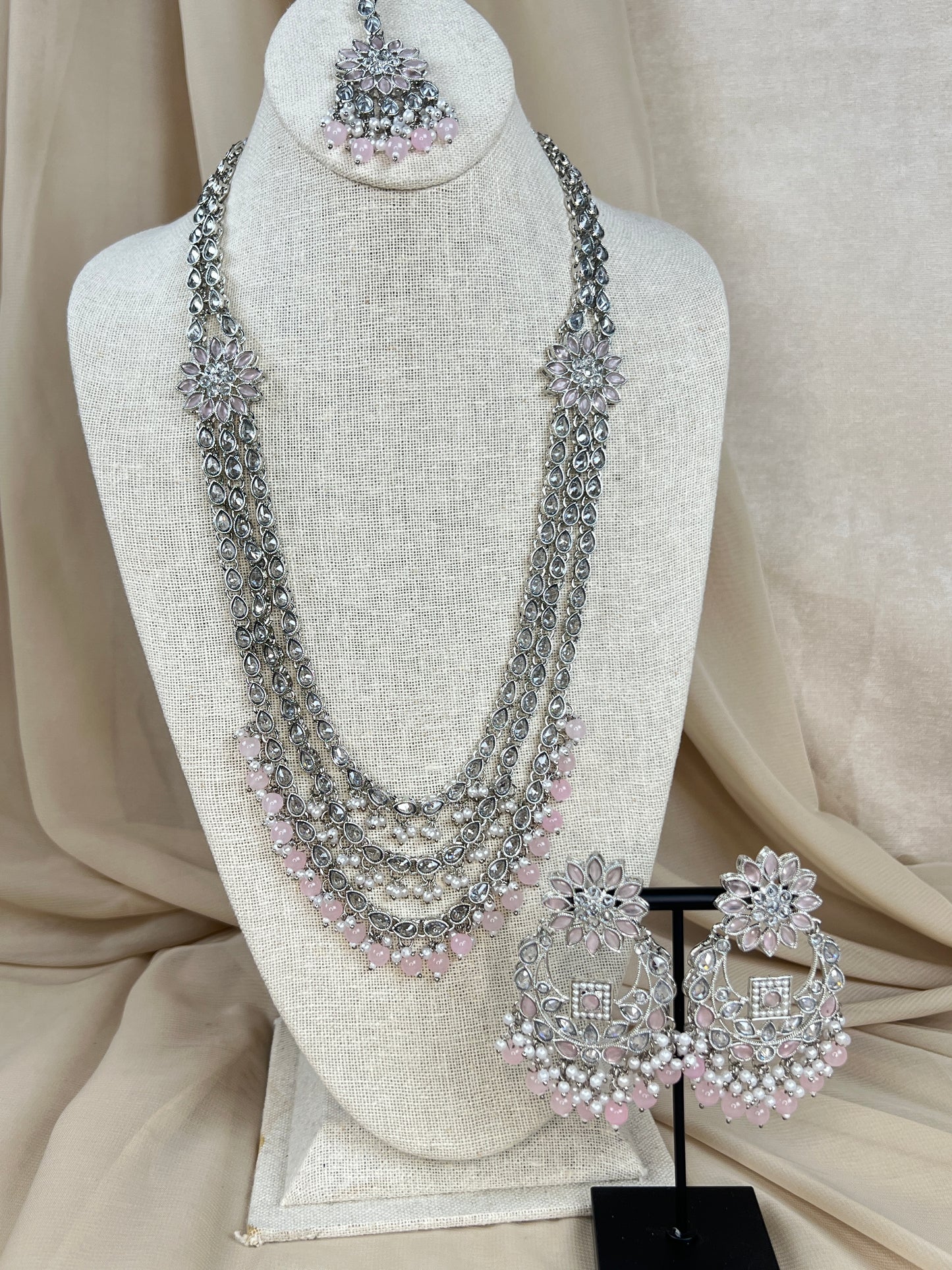 Long Silver Layered Mala | Haar