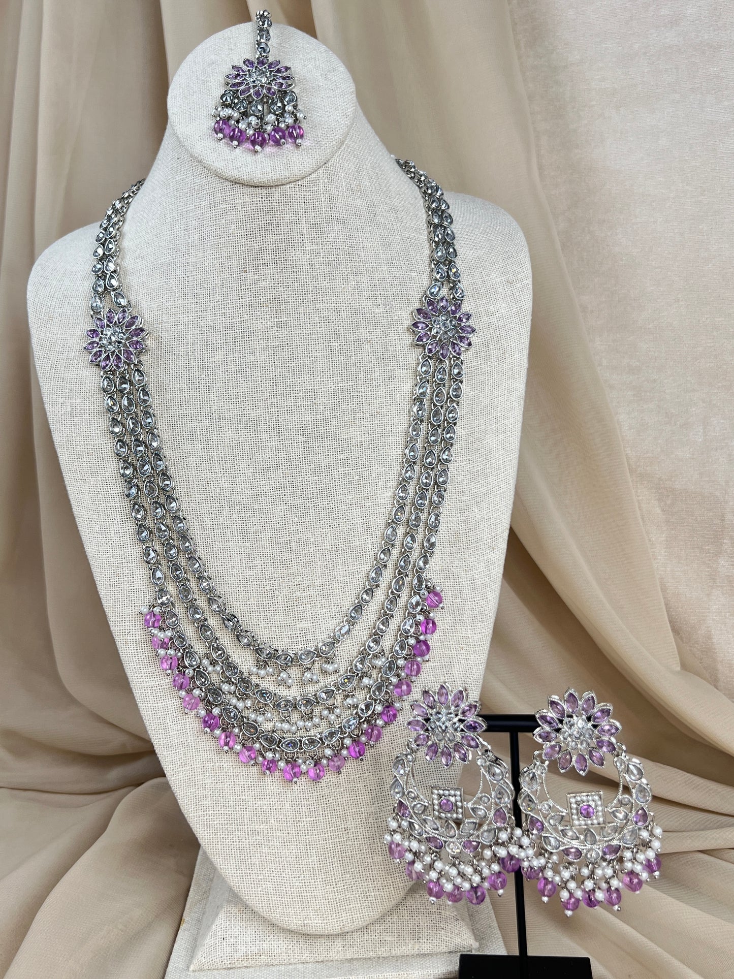 Long Silver Layered Mala | Haar