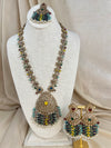 Large Long Polki Pearl Necklace Set