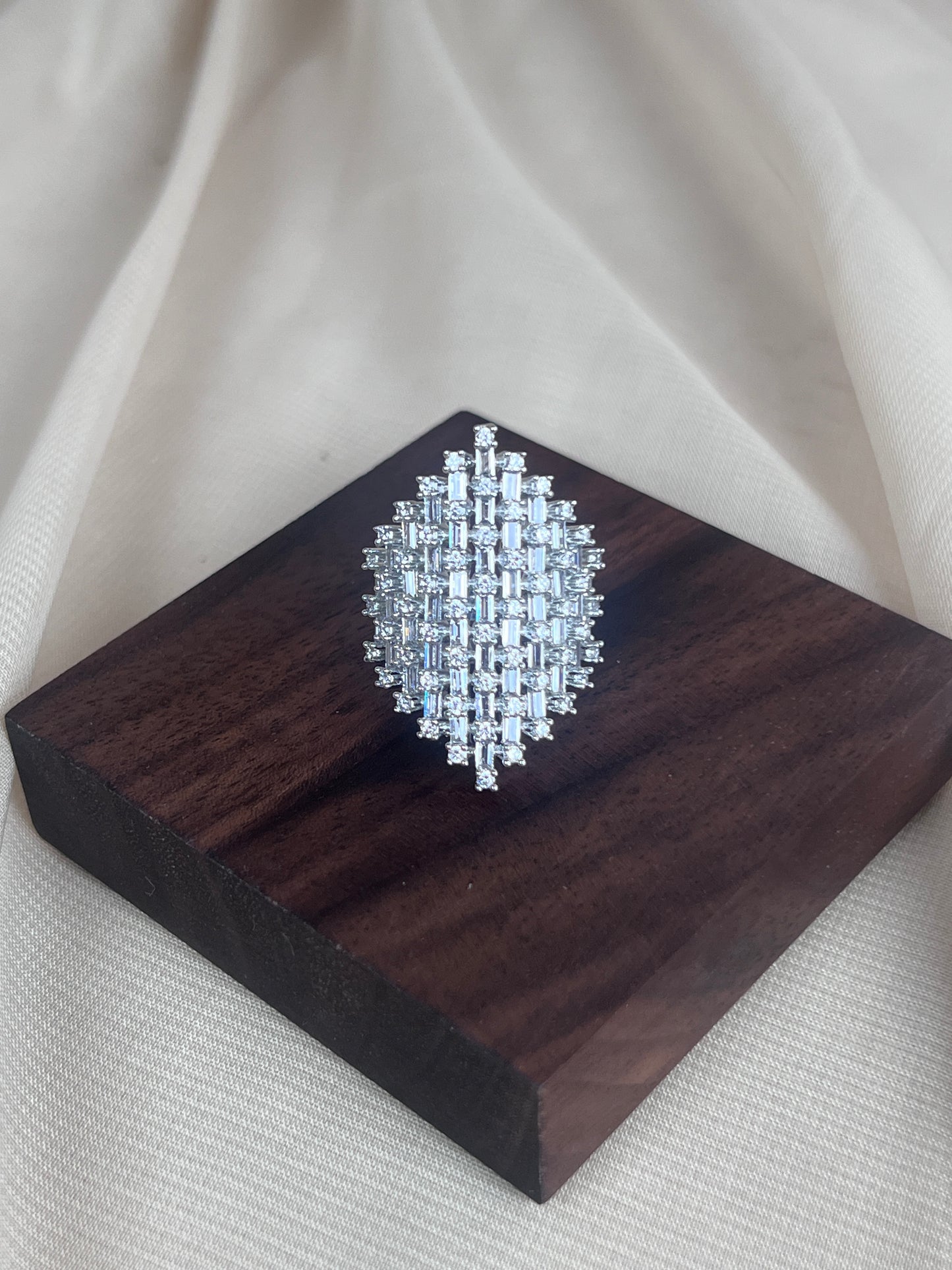American Diamond | AD | Large Rose Gold Ring