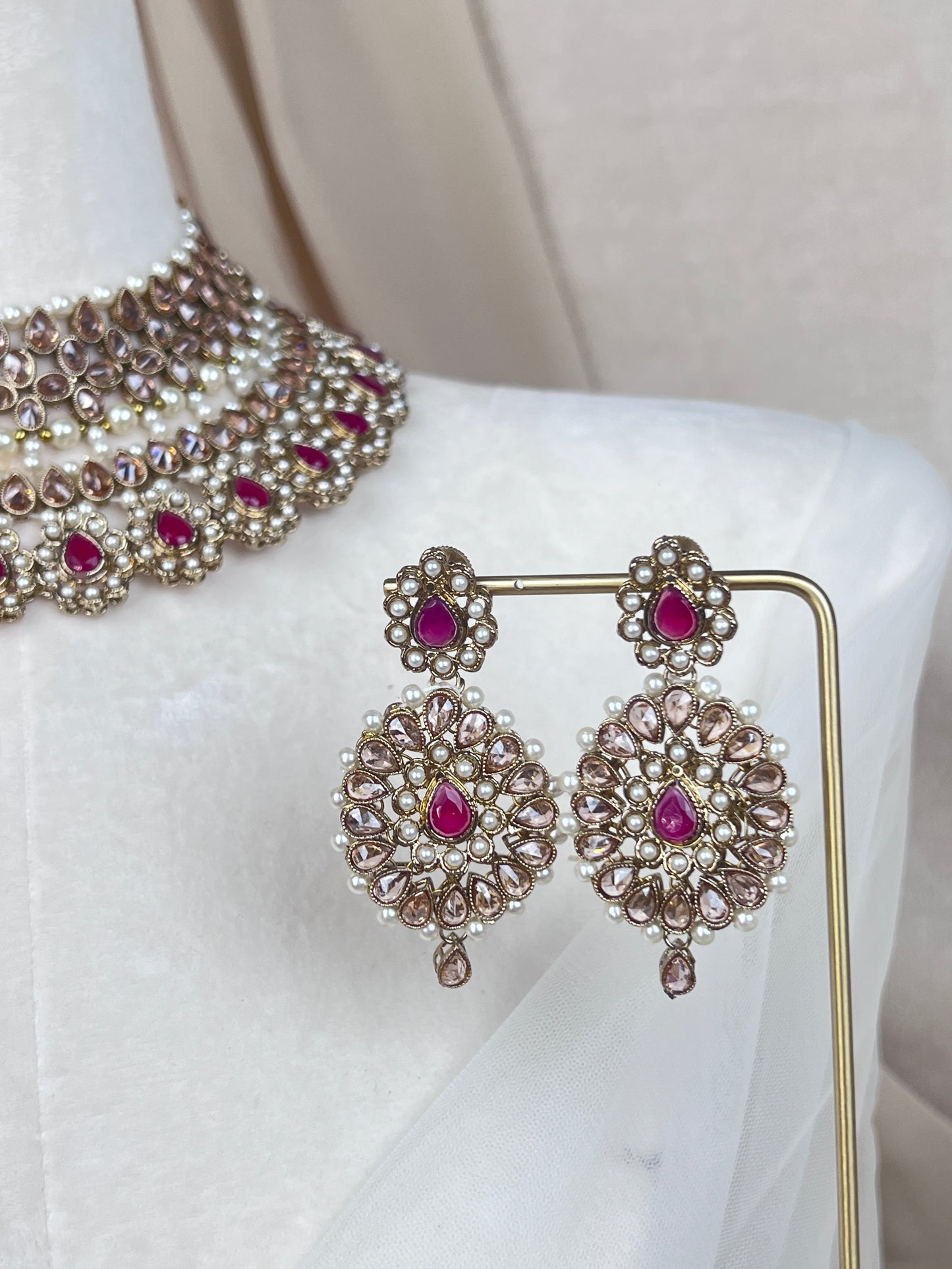 Polki | Pearl Gold Semi Bridal Set