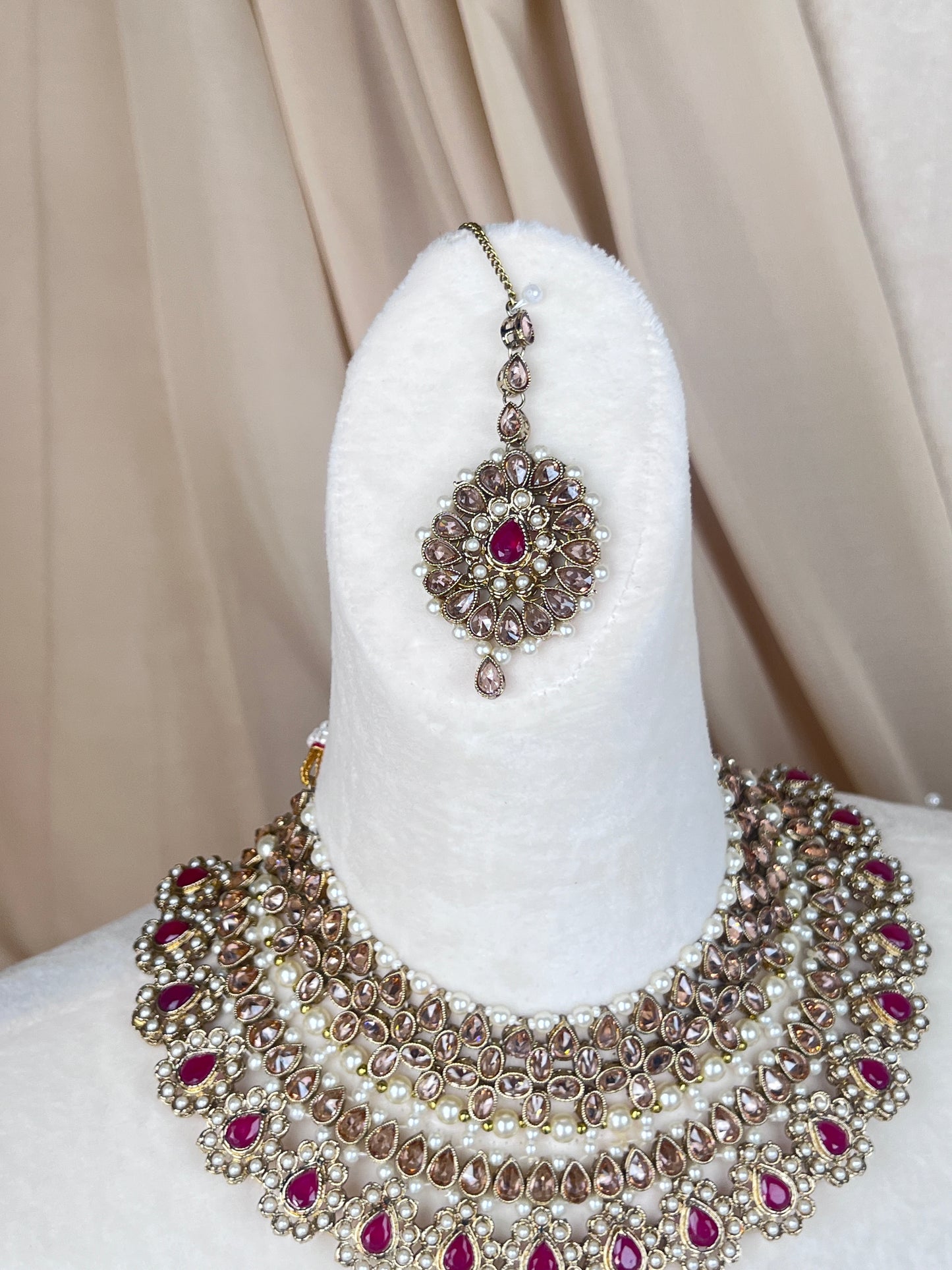 Polki | Pearl Gold Semi Bridal Set