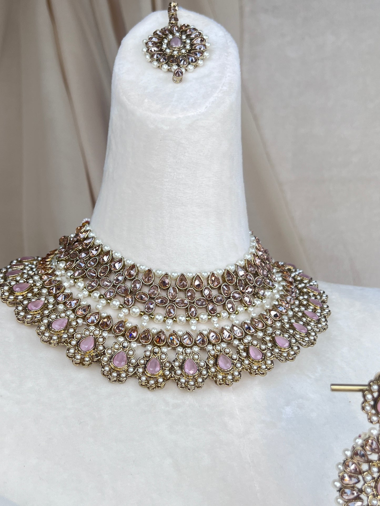 Polki | Pearl Gold Semi Bridal Set