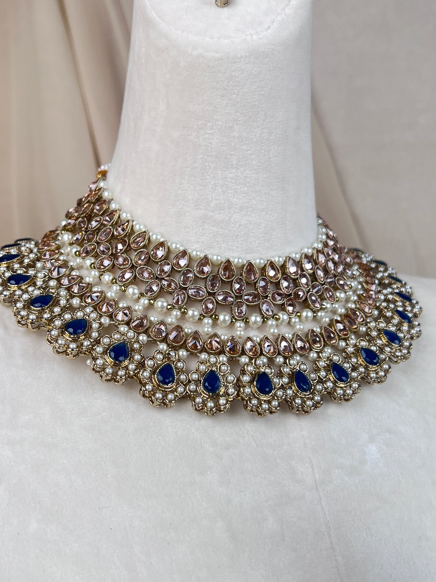 Polki | Pearl Gold Semi Bridal Set