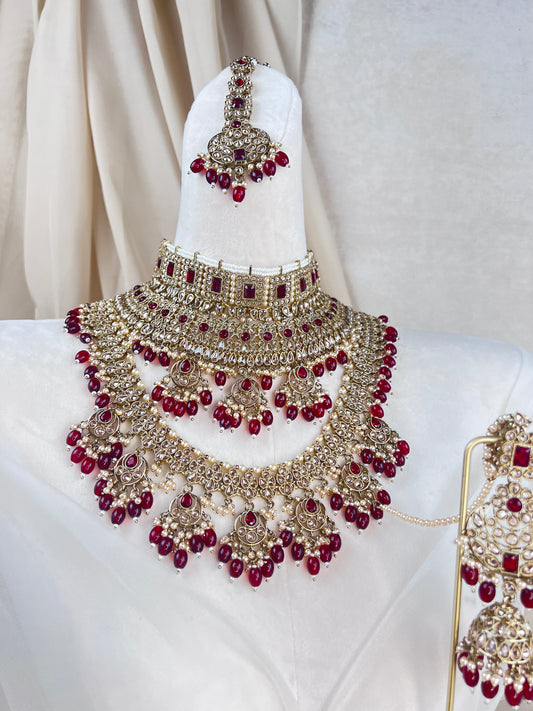 Large Choker Polki Full Bridal Set
