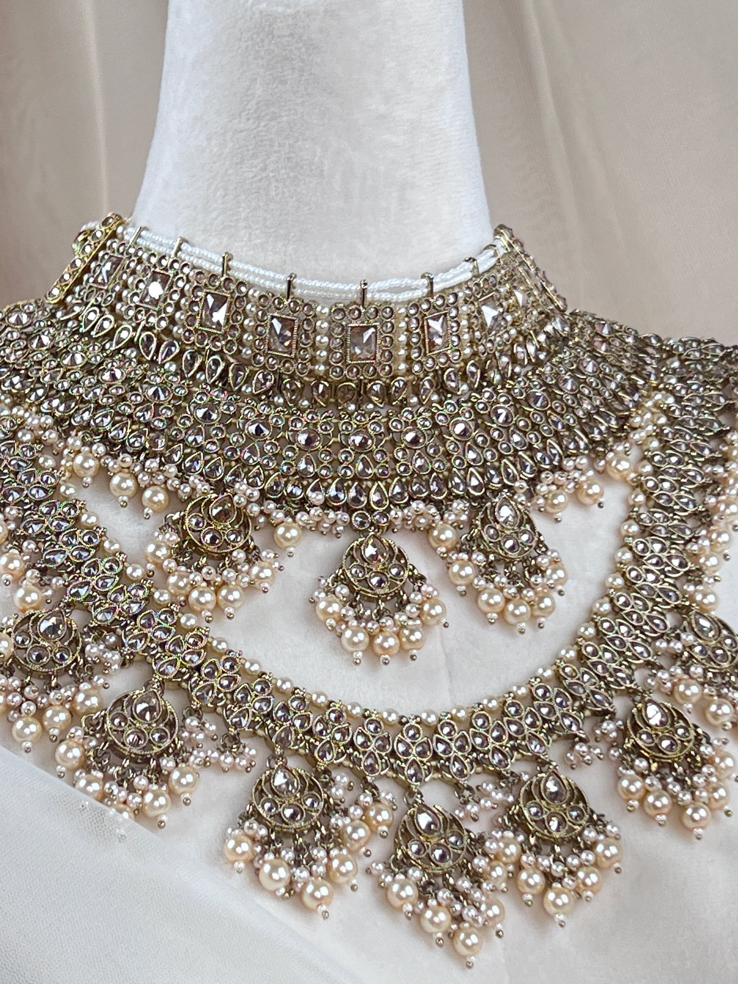 Large Choker Polki Full Bridal Set