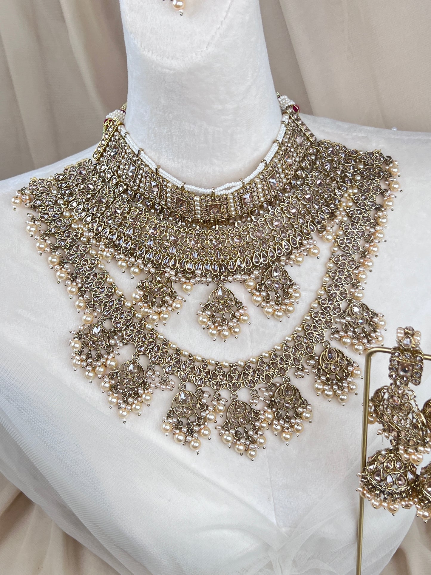 Large Choker Polki Full Bridal Set