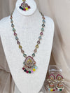Nauratan Long Mala | Haar Set with Jhumka Earrings