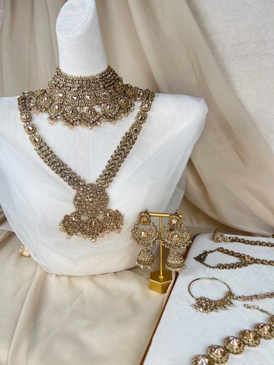 Gold Full Bridal Polki Set