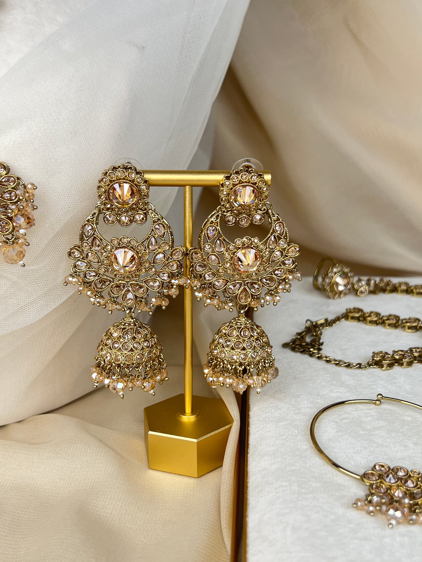 Gold Full Bridal Polki Set