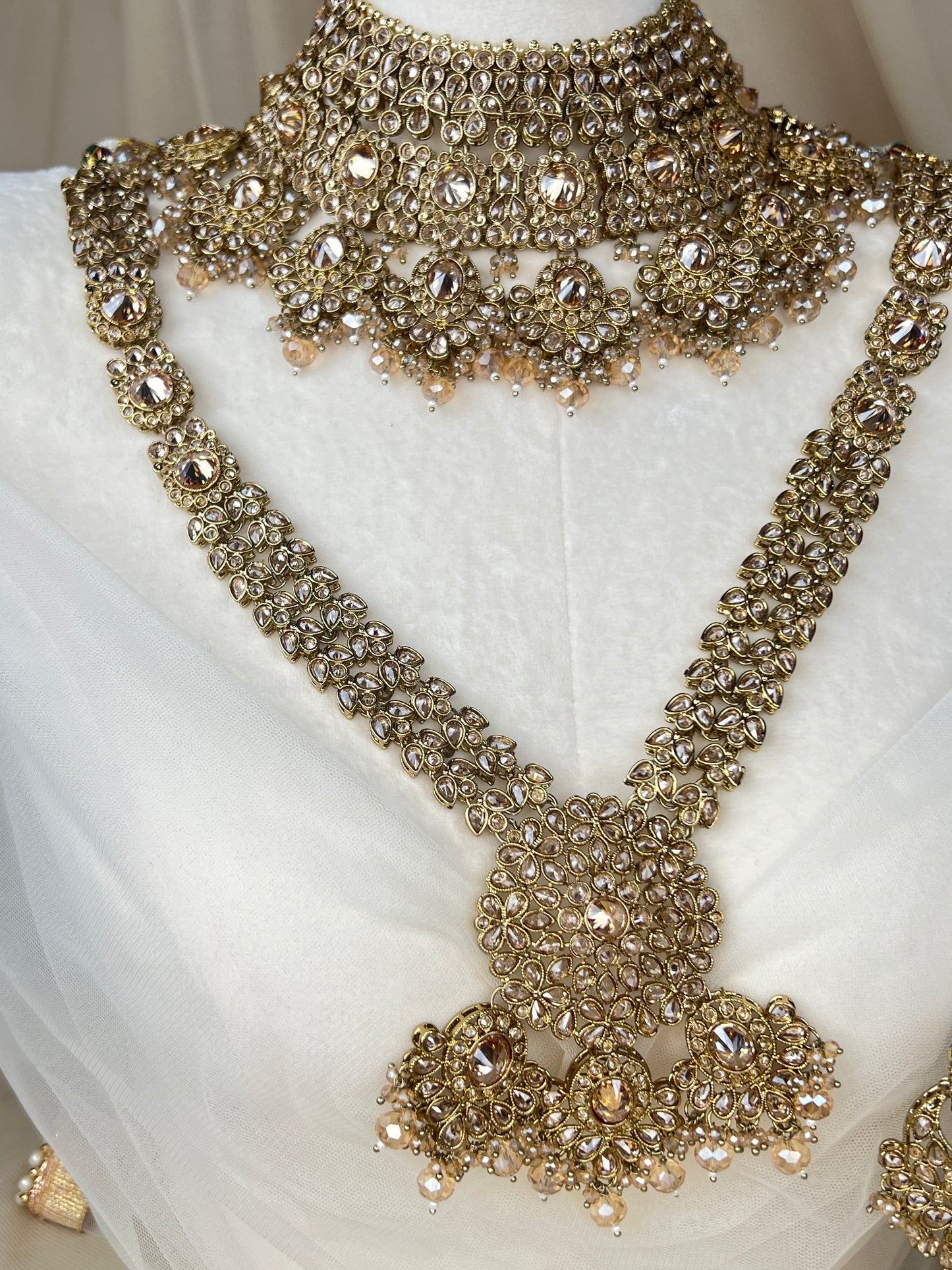 Gold Full Bridal Polki Set