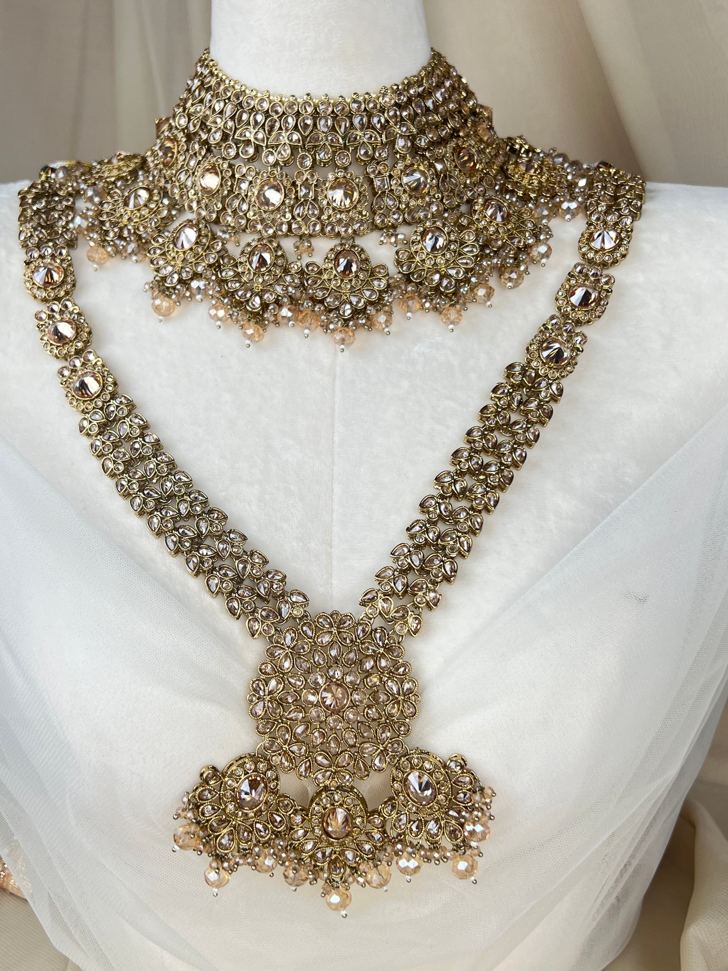 Gold Full Bridal Polki Set