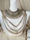 Pink & White Large Full Bridal Set with Layered Mala