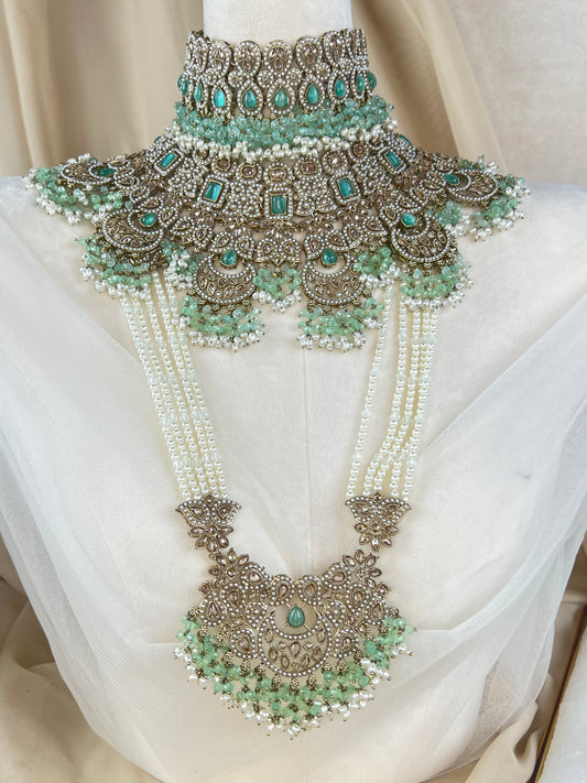 Nauratan Double Choker Large Pearl Bridal Set