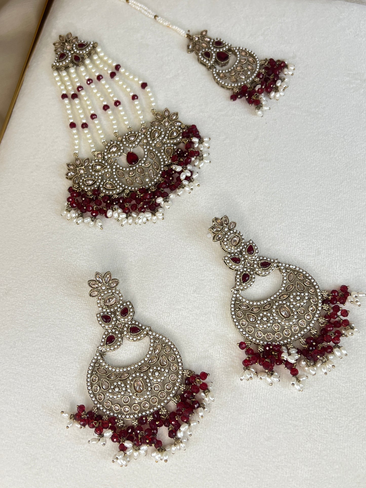Nauratan Double Choker Large Pearl Bridal Set
