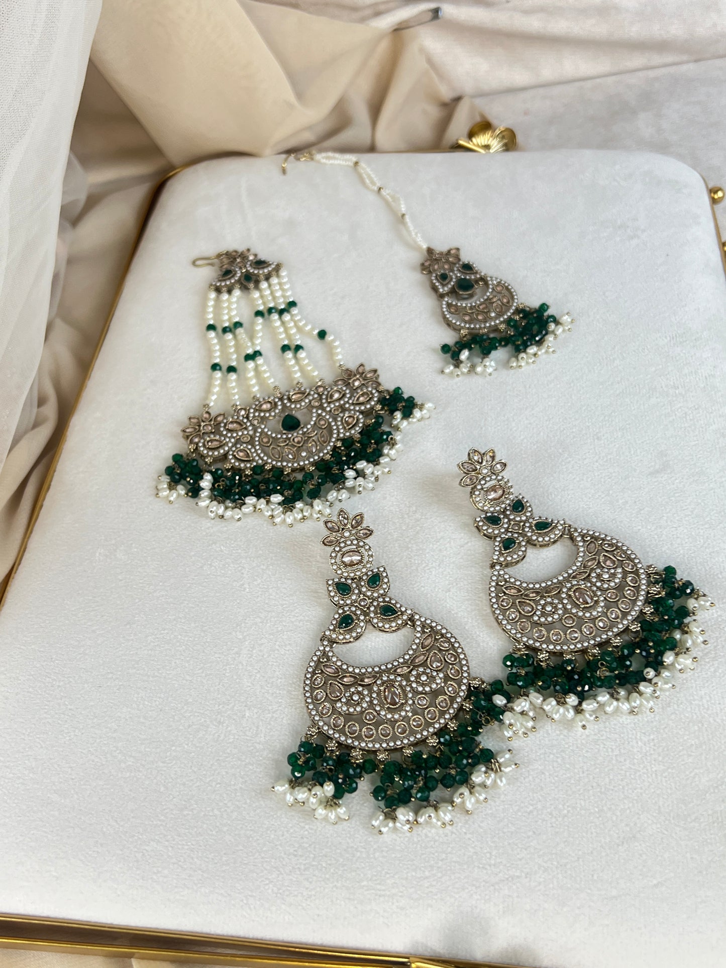 Nauratan Double Choker Large Pearl Bridal Set