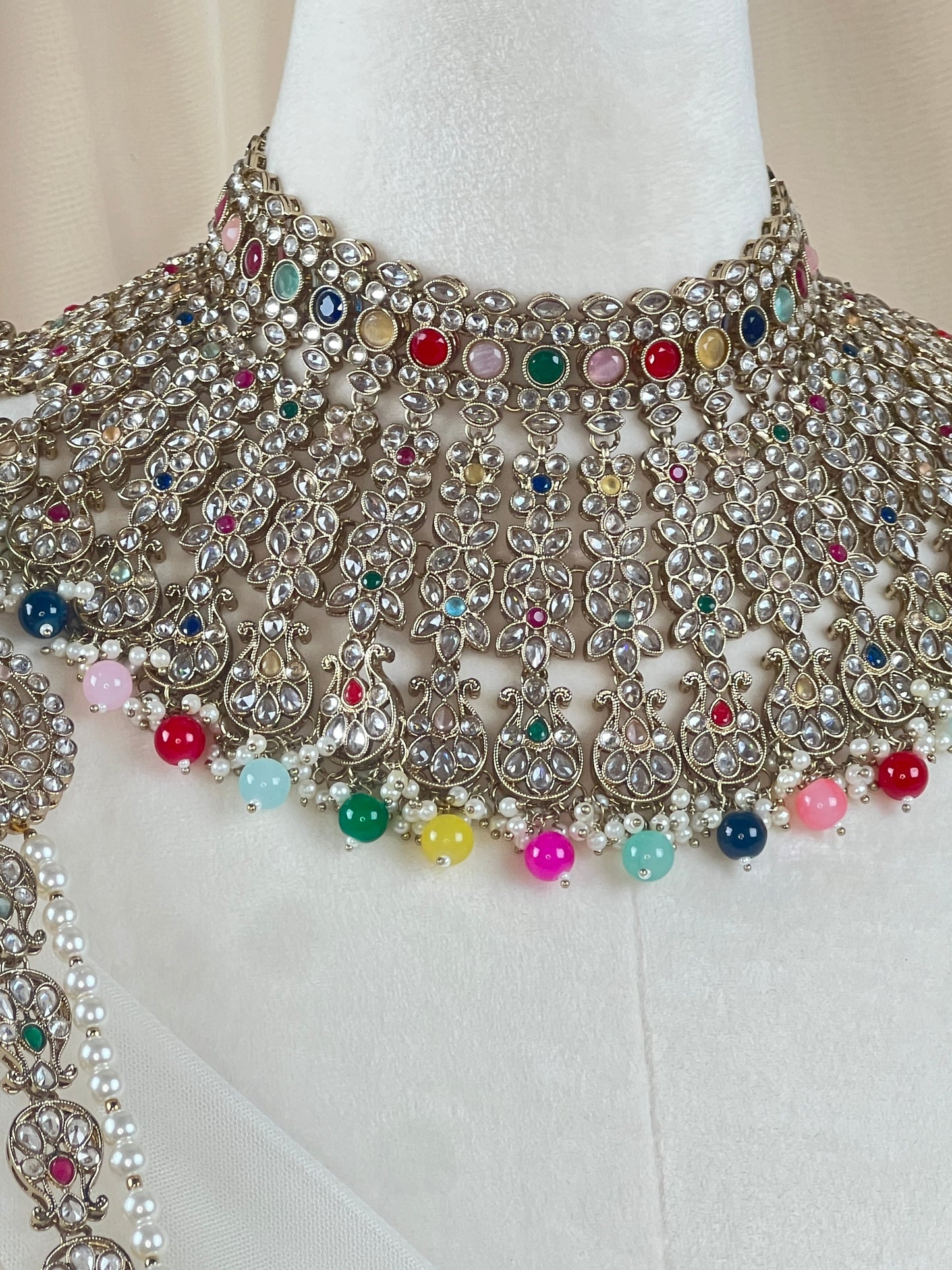 Large Choker Polki Full Bridal Set