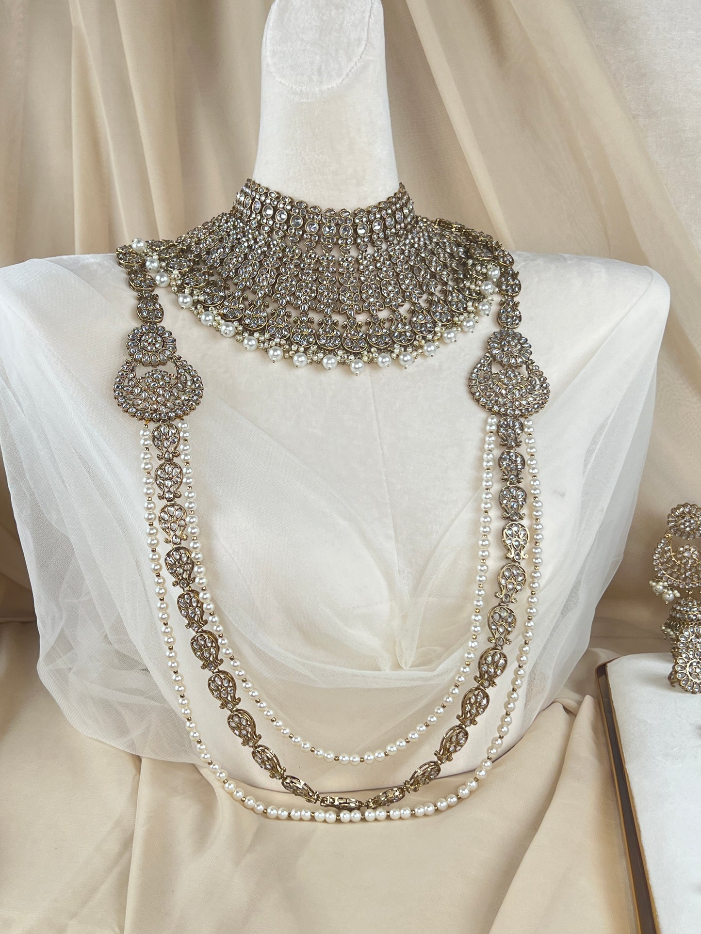 Large Choker Polki Full Bridal Set