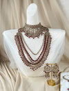 Full Polki Bridal Set w/ Layered Mala Set