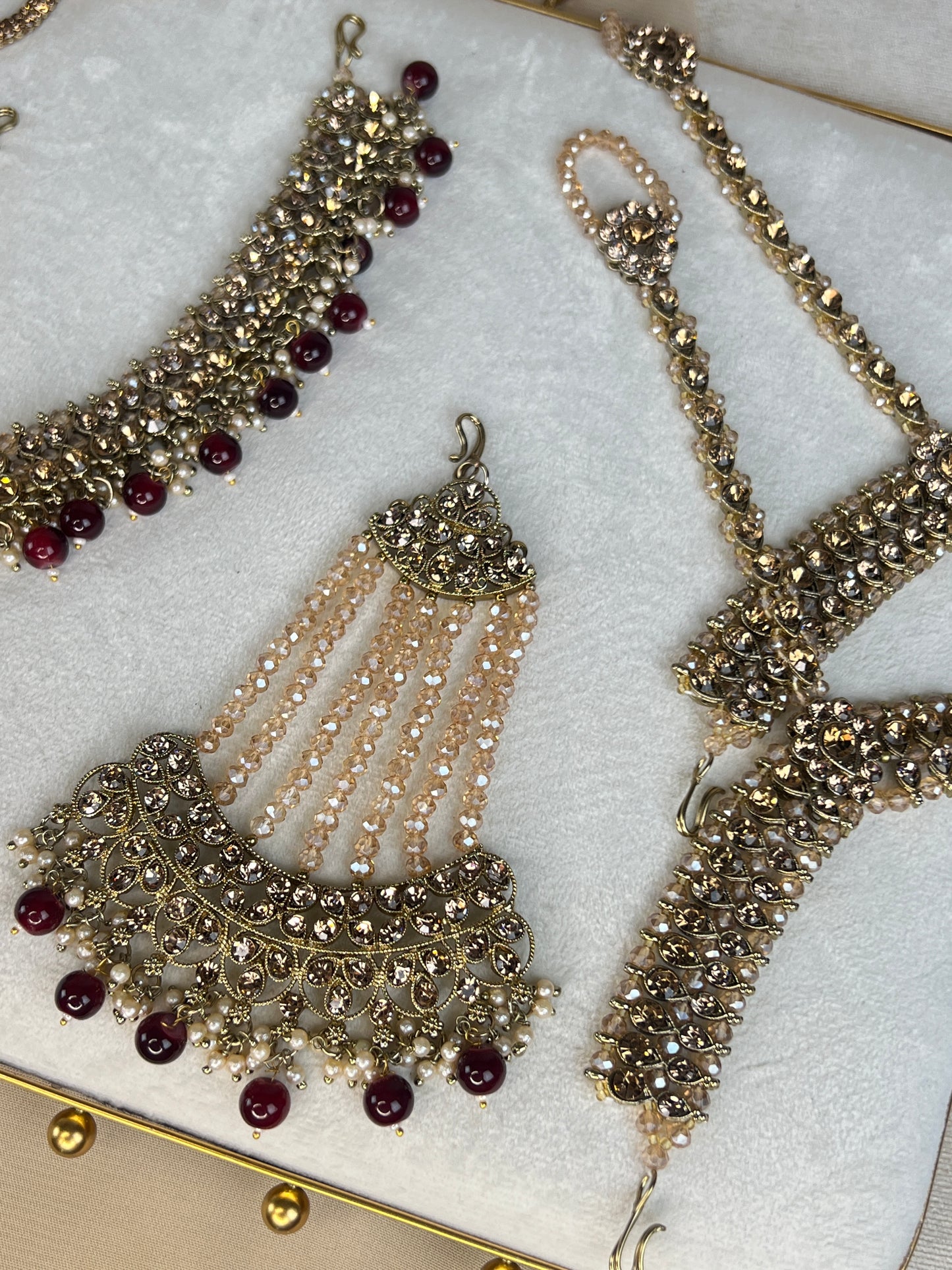 Pakistani Style Full Bridal Set w/ Layered Long Mala