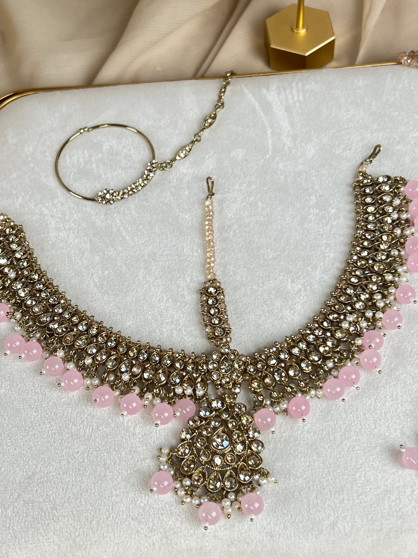 Pakistani Style Full Bridal Set w/ Layered Long Mala