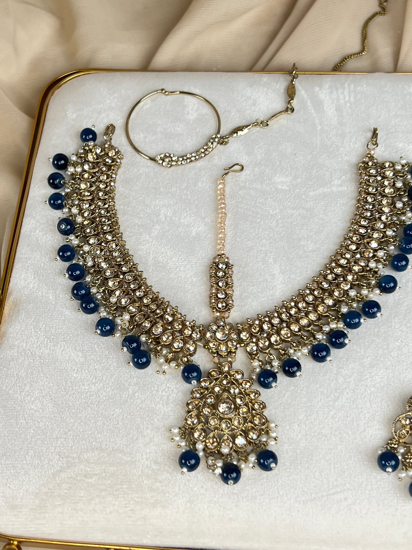 Pakistani Style Full Bridal Set w/ Layered Long Mala
