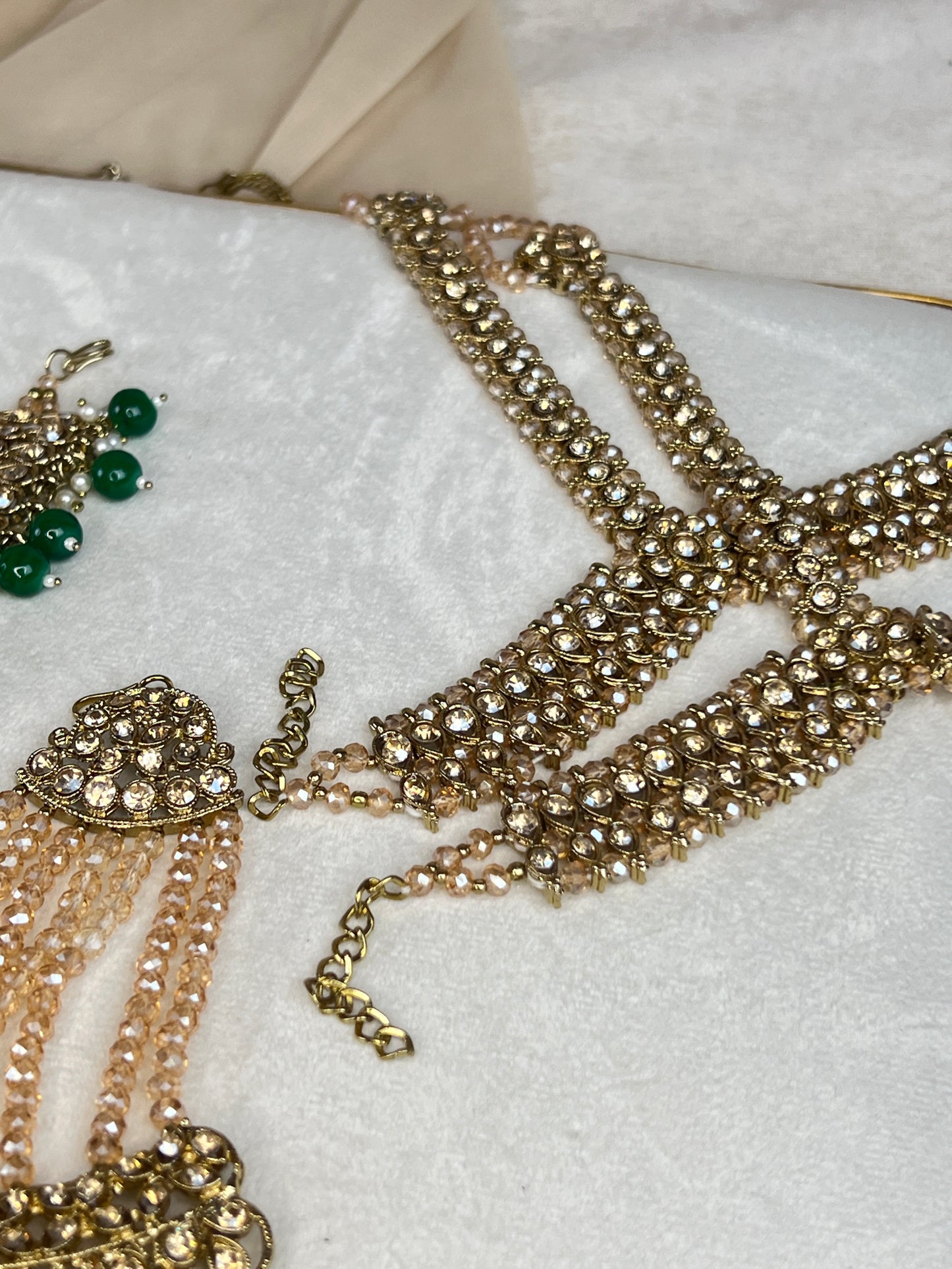 Pakistani Style Full Bridal Set w/ Layered Long Mala