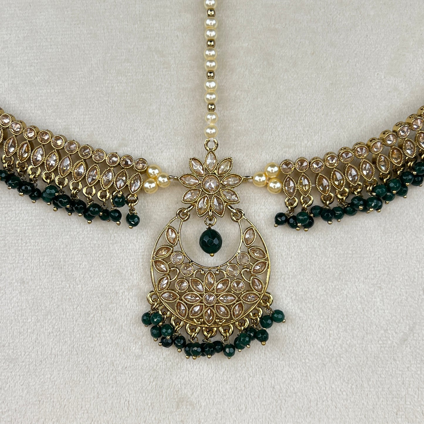 Green Bridal Matha Patti | Shetha Patti