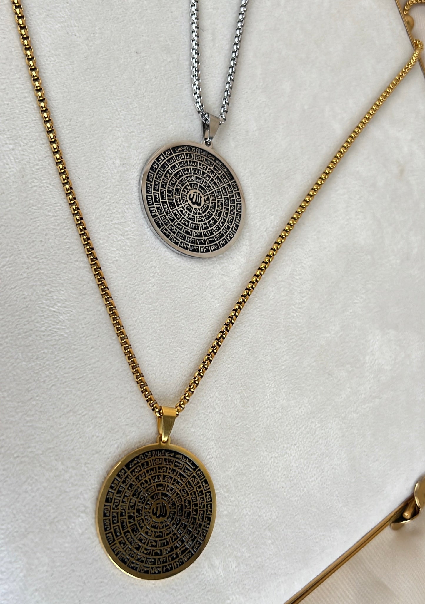 99 Names of Allah Circle Pendant with chain