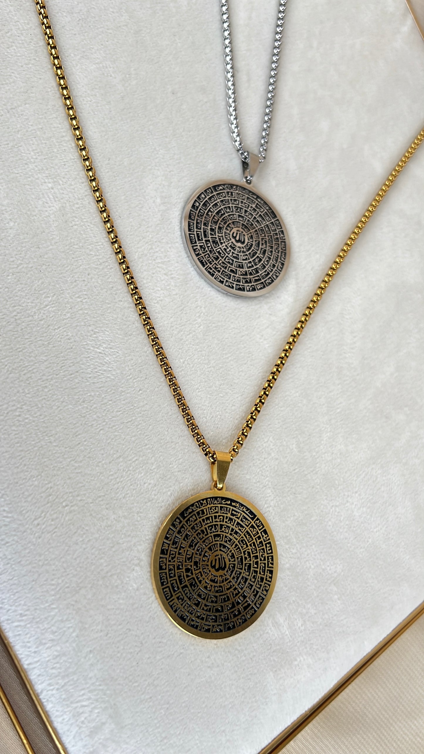 99 Names of Allah Circle Pendant with chain