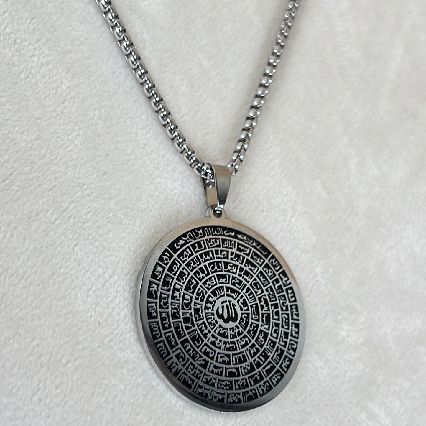 99 Names of Allah Circle Pendant with chain