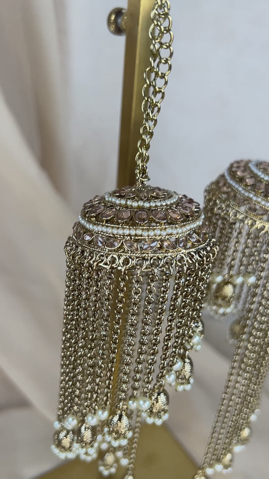 Gold Jhumka Pearl Kaleera | Kalira | Bridal
