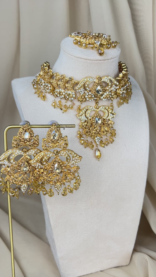 Pakistani Style Gold Choker Set